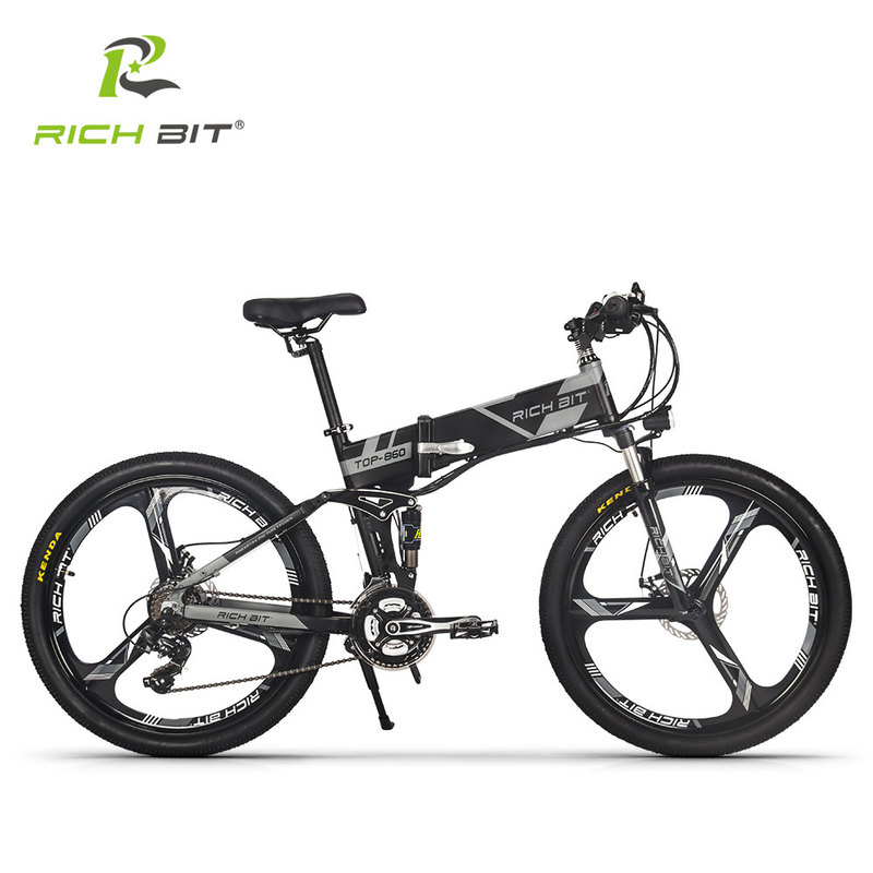 EU STOCK Richbit Top 860 Mtb Full Suspension Electric Bicycles Mountain 26" 250W